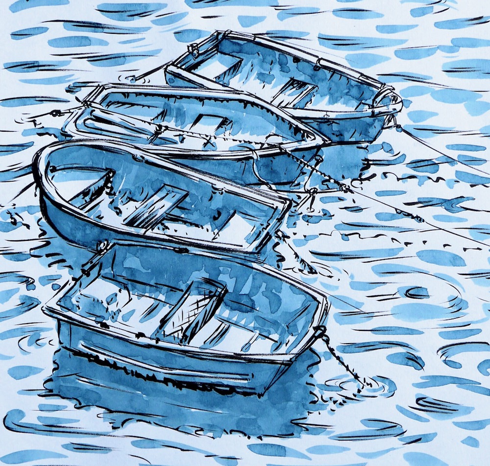Boat drawing with Pencil || How to Draw Wooden Sail Boat with Pencil ||  Water Reflection Drawing | Boat drawing, Van gogh art, Water reflections