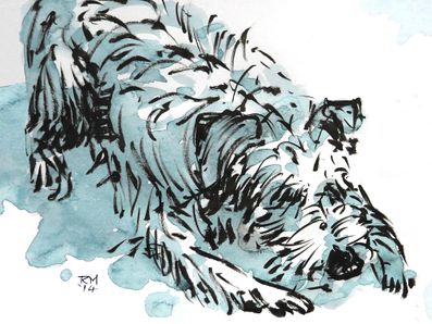 guilty dog canine pet ink by rob macgillivray