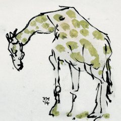 Prince Regent sad Giraffe drawing Rob Macgillivray