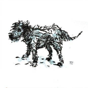 Rob MacGillivray artist drawings wild thing mucky pup dog