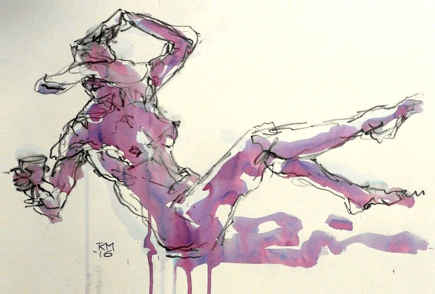 Unbalanced Diet naked woman female life drawing rob macgillivray art